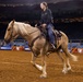 U.S. Marine Corps Mounted Color Guard presents the colors at the Houston Rodeo