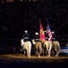 U.S. Marine Corps Mounted Color Guard presents the colors at the Houston Rodeo