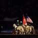 U.S. Marine Corps Mounted Color Guard presents the colors at the Houston Rodeo