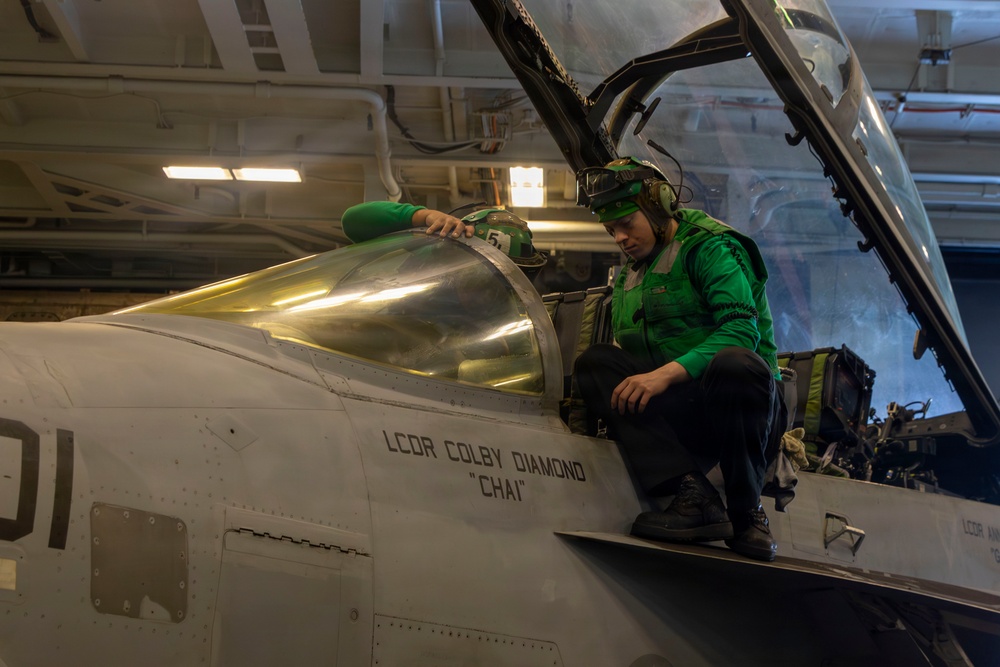 Abraham Lincoln Conducts Routine Operations