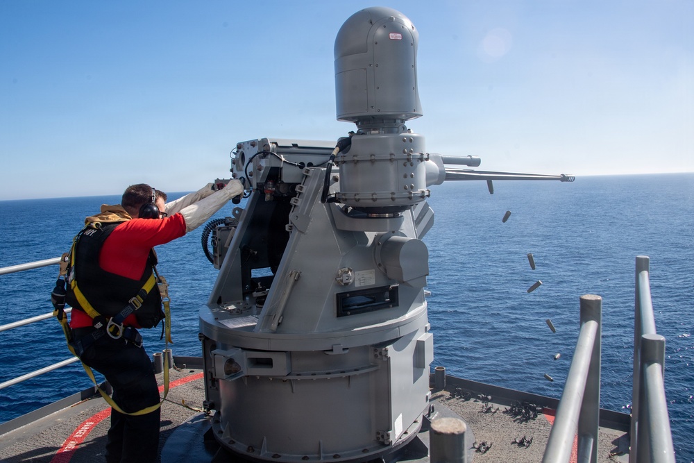 USS Essex Mk38 Live Fire Exercise