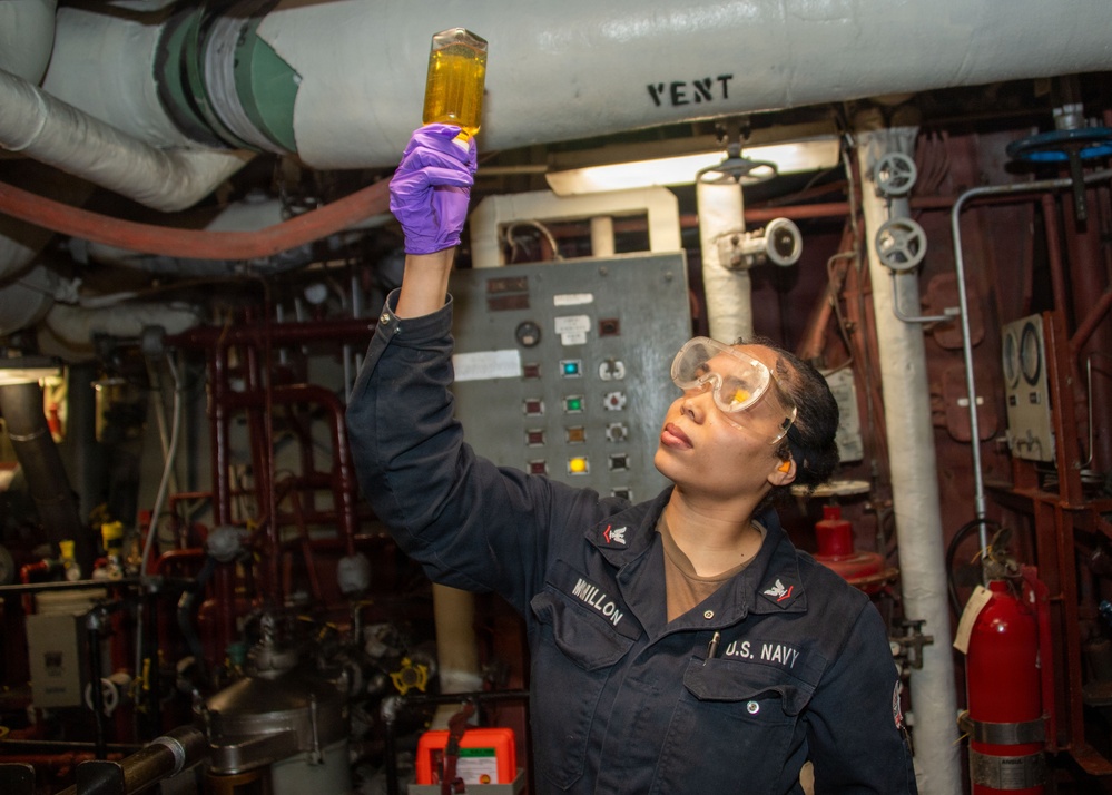 USS Essex Engineers work in forward and aft Main Machinery Rooms