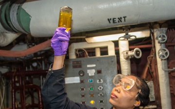 USS Essex Engineers work in forward and aft Main Machinery Rooms