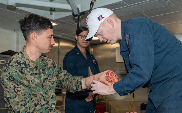 USS Essex (LHD 2) Medical Training Team Mass Casualty Drill