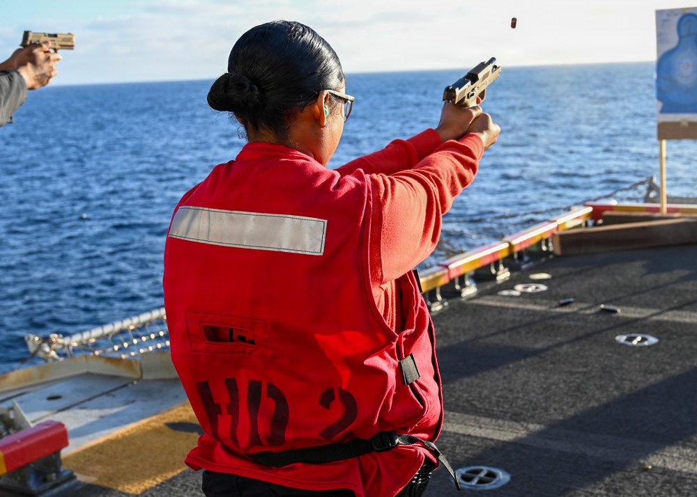 USS Essex (LHD 2) Weapons Live Fire, Small Arms Pistol and Rifle
