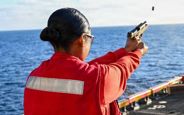 USS Essex (LHD 2) Weapons Live Fire, Small Arms Pistol and Rifle