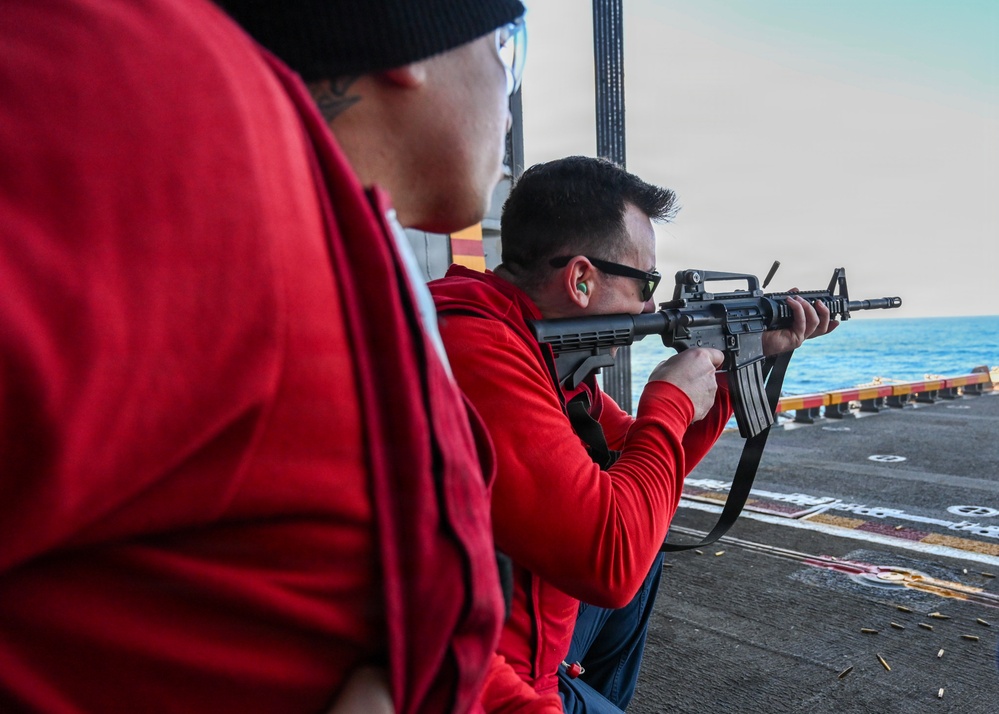 USS Essex (LHD 2) Weapons Live Fire, Small Arms Pistol and Rifle