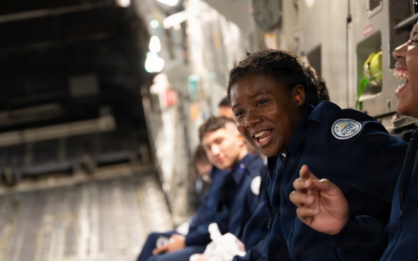 Altus, Navajo school board members and JROTC cadets take flight with Altus C-17 crew