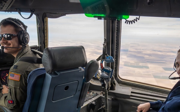 Altus, Navajo school board members and JROTC cadets take flight with Altus C-17 crew