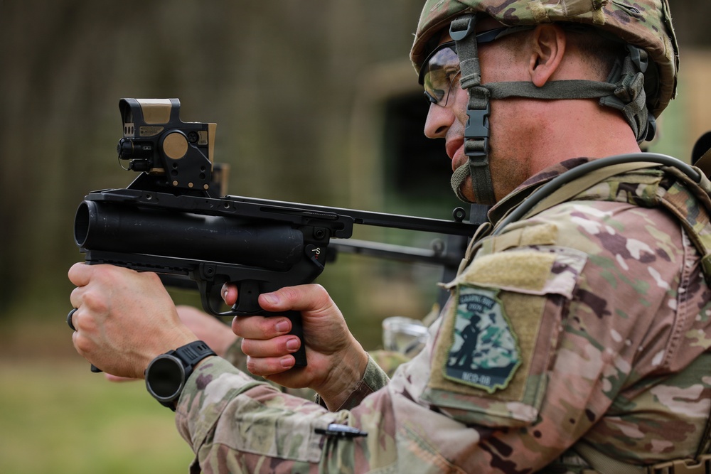 GSDF Soldier Aims M320