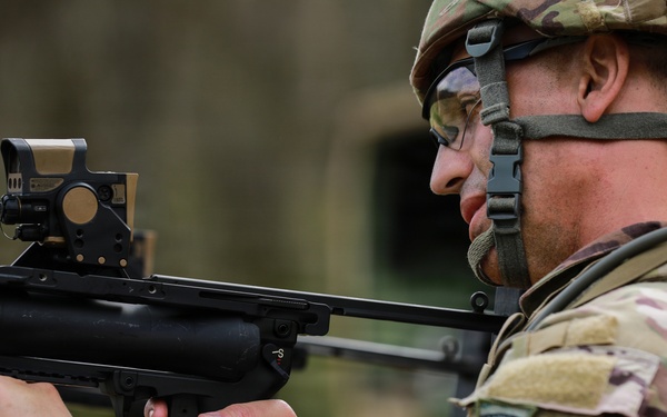 GSDF Soldier Aims M320