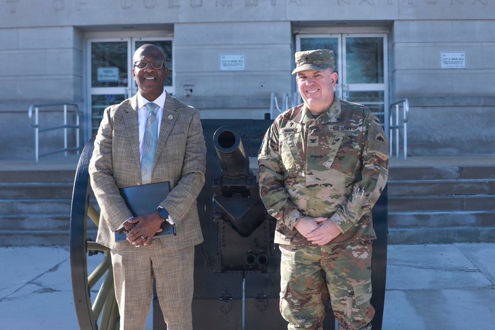 Dr. Edrees Bridges, United States Capitol Police Chaplain Visits D.C. Armory