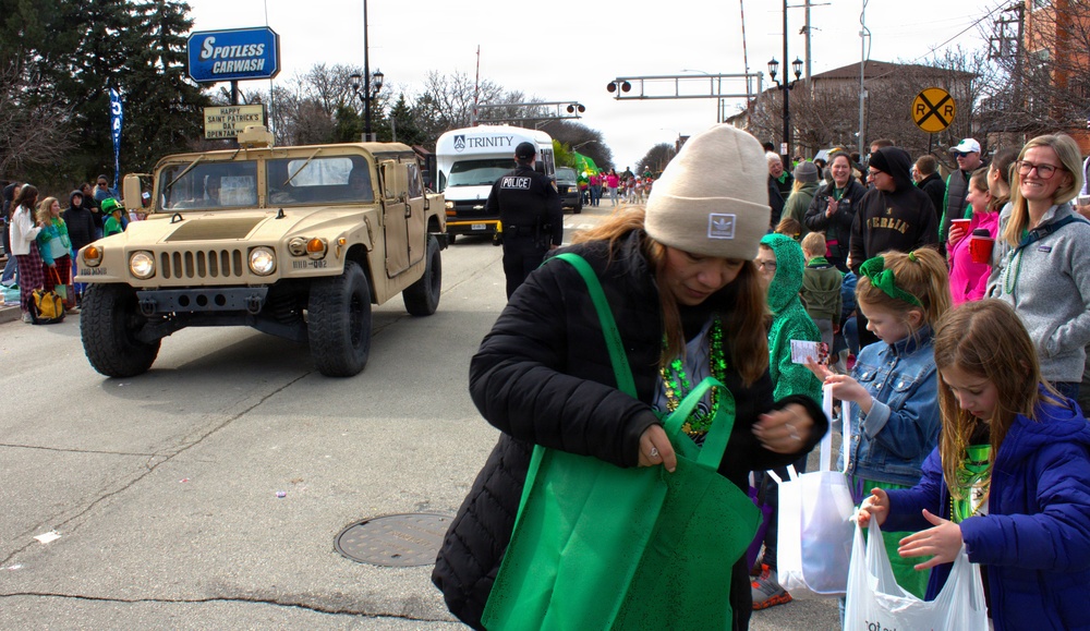 Illinois National Guard’s 108th Multifunctional Medical Battalion Adds Army Green to Forest Park’s 30th Annual St. Patrick’s Day Parade