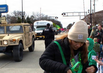 Illinois National Guard’s 108th Multifunctional Medical Battalion Adds Army Green to Forest Park’s 30th Annual St. Patrick’s Day Parade