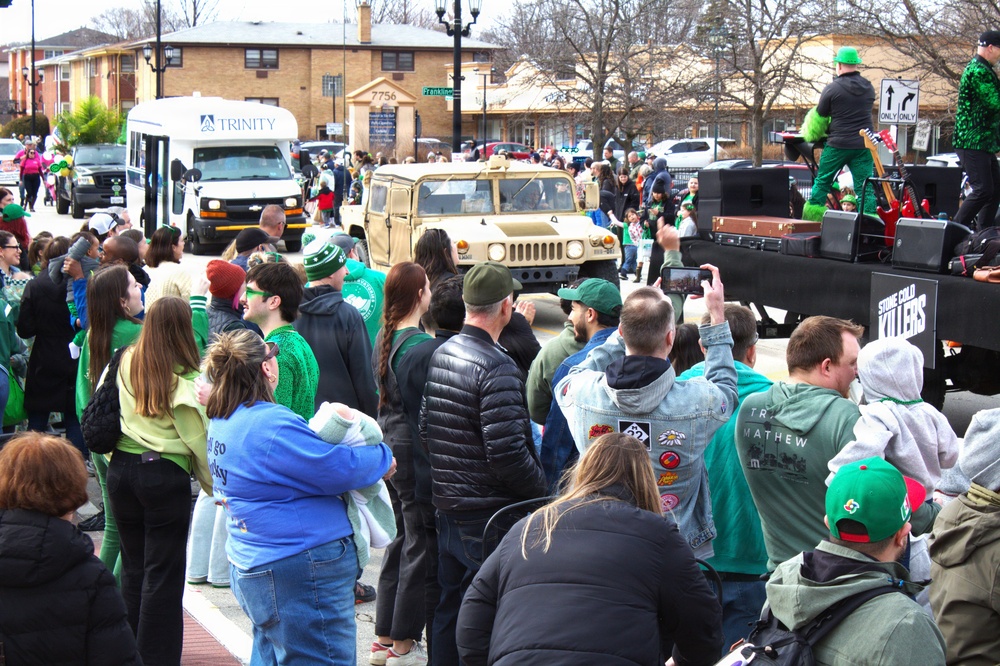 Illinois National Guard’s 108th Multifunctional Medical Battalion Adds Army Green to Forest Park’s 30th Annual St. Patrick’s Day Parade