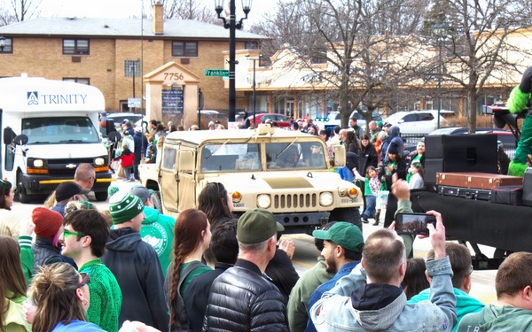 Illinois National Guard’s 108th Multifunctional Medical Battalion Adds Army Green to Forest Park’s 30th Annual St. Patrick’s Day Parade