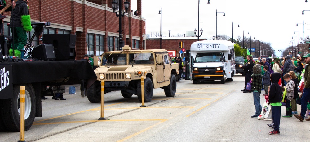 Illinois National Guard’s 108th Multifunctional Medical Battalion Adds Army Green to Forest Park’s 30th Annual St. Patrick’s Day Parade