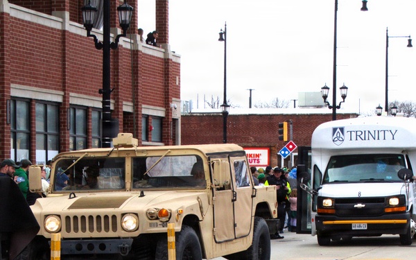 Illinois National Guard’s 108th Multifunctional Medical Battalion Adds Army Green to Forest Park’s 30th Annual St. Patrick’s Day Parade