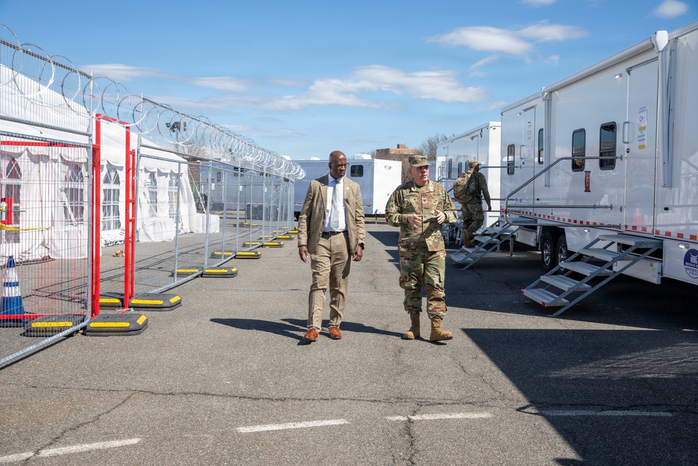 Dr. Edrees Bridges, United States Capitol Police Chaplain Visits D.C. Armory