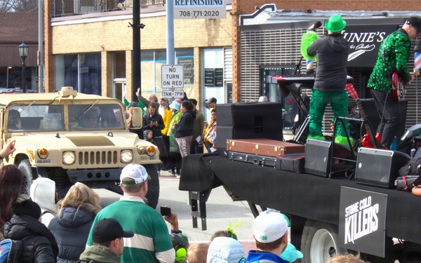 Illinois National Guard’s 108th Multifunctional Medical Battalion Adds Army Green to Forest Park’s 30th Annual St. Patrick’s Day Parade