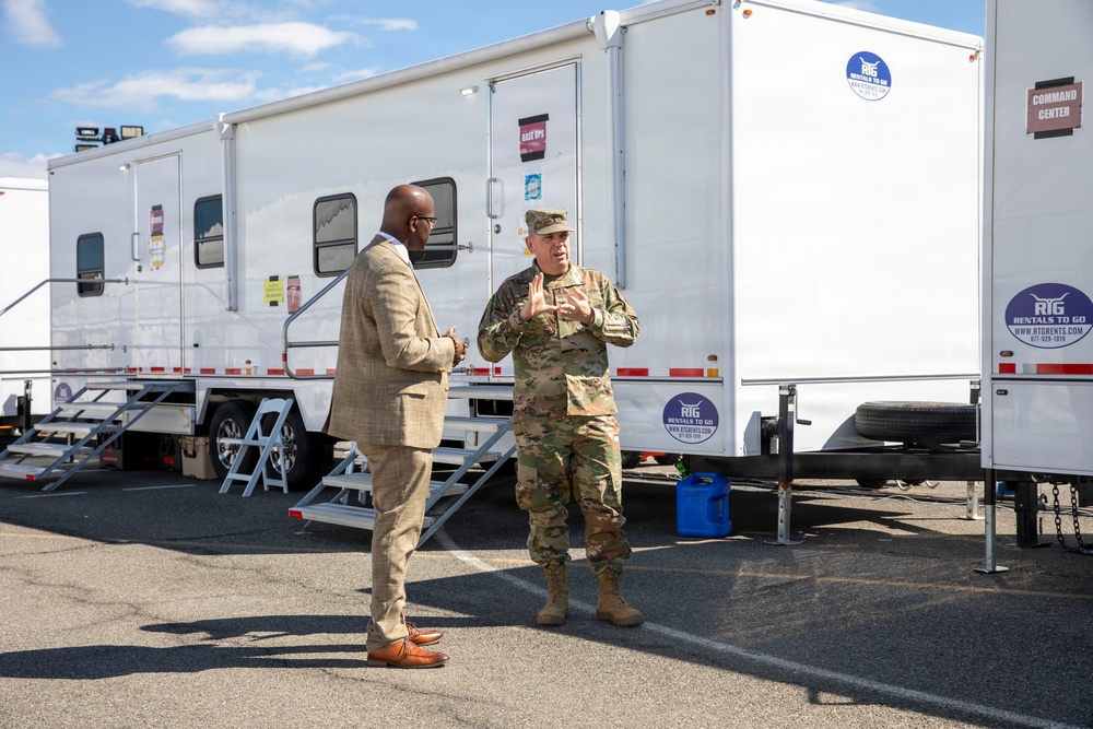 Dr. Edrees Bridges, United States Capitol Police Chaplain Visits D.C. Armory