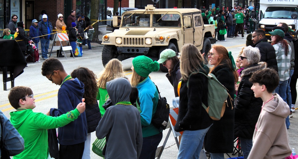 Illinois National Guard’s 108th Multifunctional Medical Battalion Adds Army Green to Forest Park’s 30th Annual St. Patrick’s Day Parade