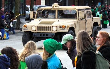 Illinois National Guard’s 108th Multifunctional Medical Battalion Adds Army Green to Forest Park’s 30th Annual St. Patrick’s Day Parade
