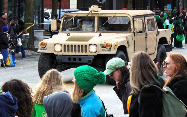 Illinois National Guard’s 108th Multifunctional Medical Battalion Adds Army Green to Forest Park’s 30th Annual St. Patrick’s Day Parade