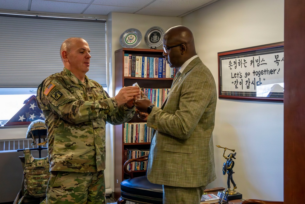 Dr. Edrees Bridges, United States Capitol Police Chaplain Visits D.C. Armory