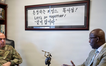 Dr. Edrees Bridges, United States Capitol Police Chaplain Visits D.C. Armory