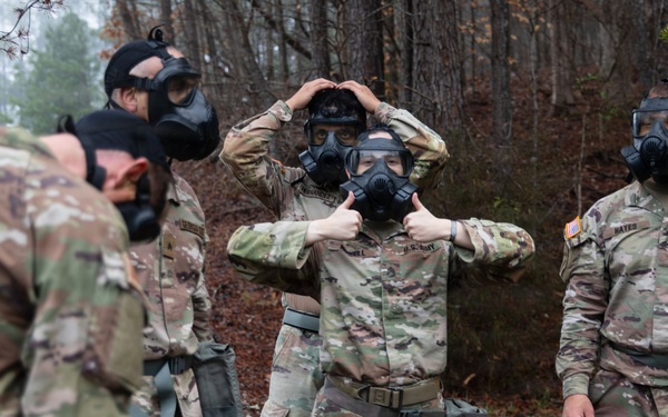 Sgt. 1st Class Howell enters gas chamber