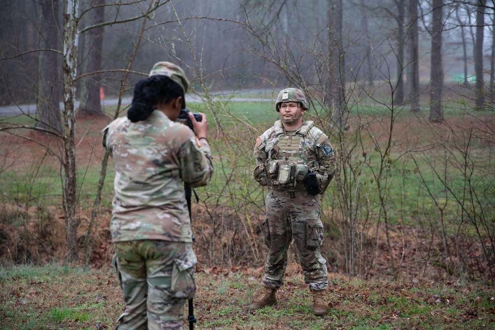 Competitor poses for portrait