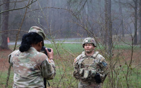 Competitor poses for portrait