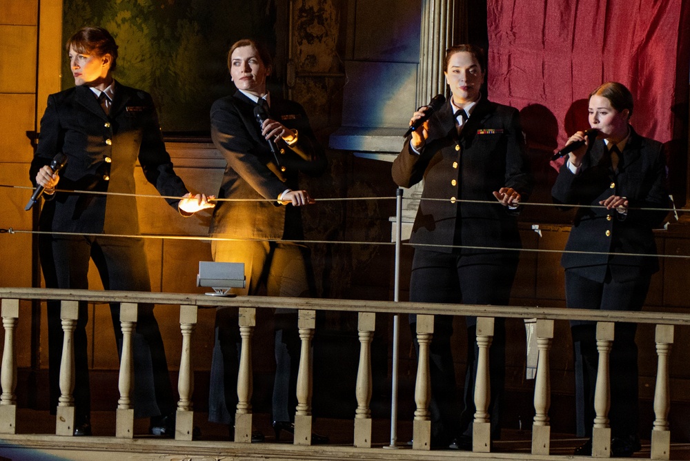 The US Navy Band Sea Chanters perform at the Latchis Theater in Brattleboro, TN