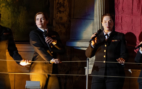 The US Navy Band Sea Chanters perform at the Latchis Theater in Brattleboro, TN
