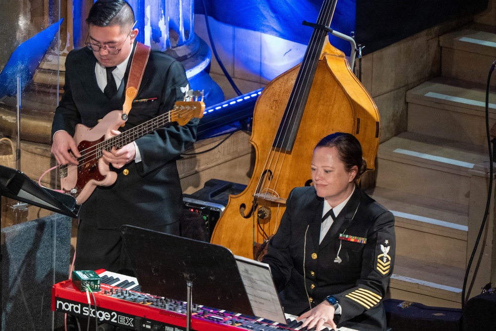 The US Navy Band Sea Chanters perform at the Latchis Theater in Brattleboro, TN