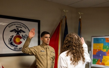 Poolee Steffen Enlistment Ceremony
