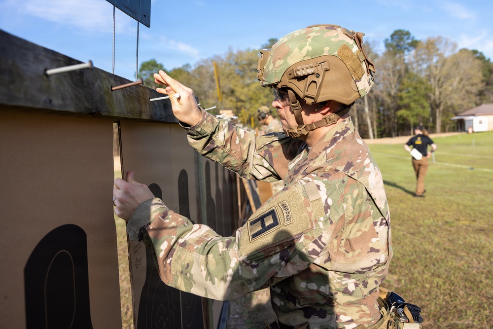 OC/T Hangs Pistol Target at All Army