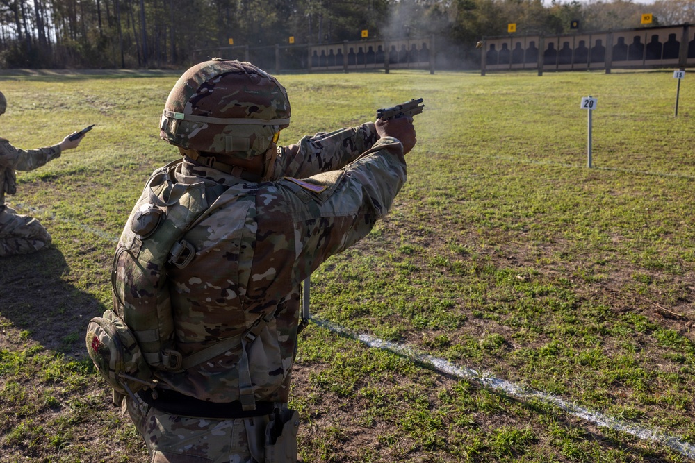 OC/T Fires M17 Pistol from Kneeling at All Army