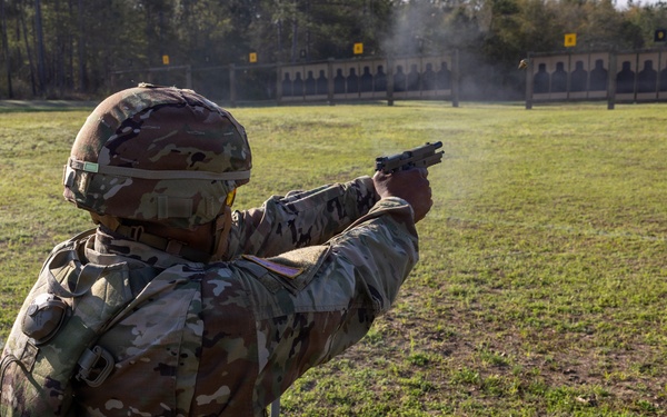 OC/T Fires M17 Pistol from Kneeling at All Army