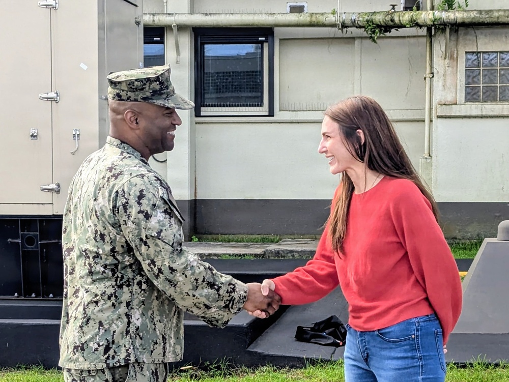 Admiral Tobias executes OICC MCM all hands and coin presentation