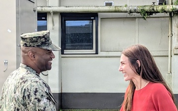 Admiral Tobias executes OICC MCM all hands and coin presentation