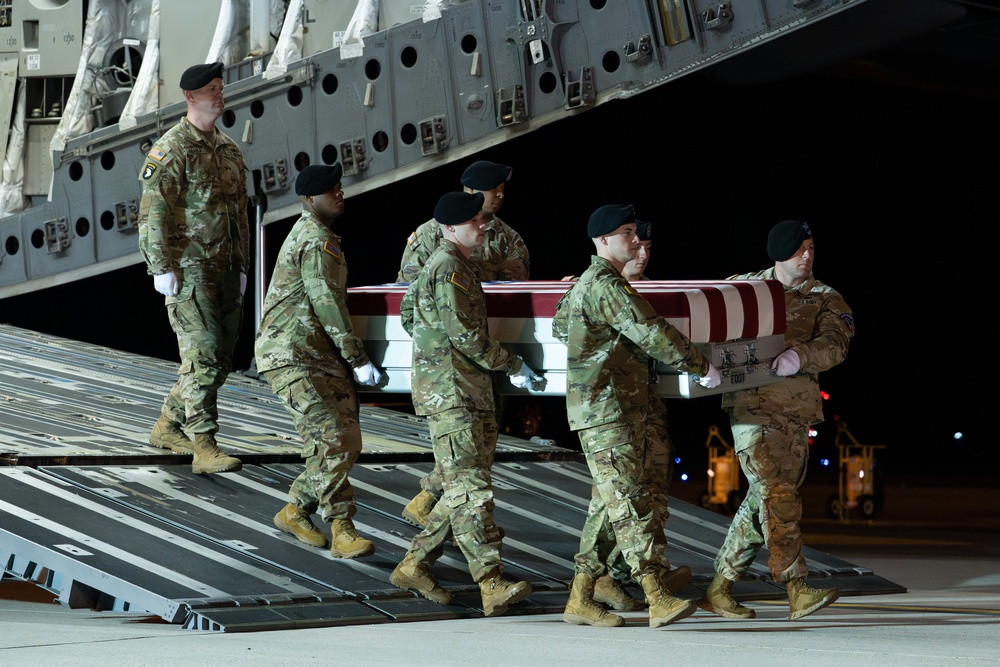 Army Sgt. Benjamin N. Pennington honored in dignified transfer March 9