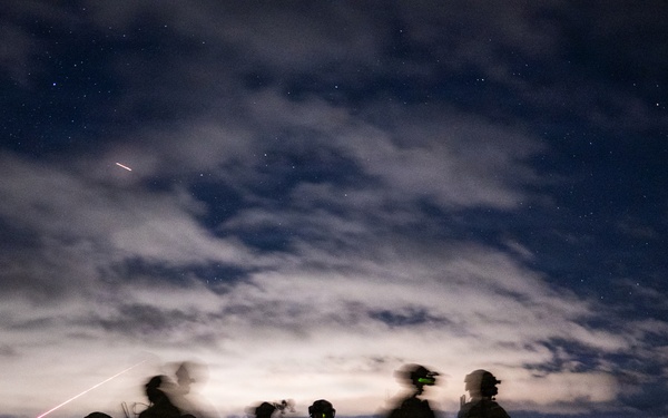 U.S. Soldiers conduct live fire exercise after dark