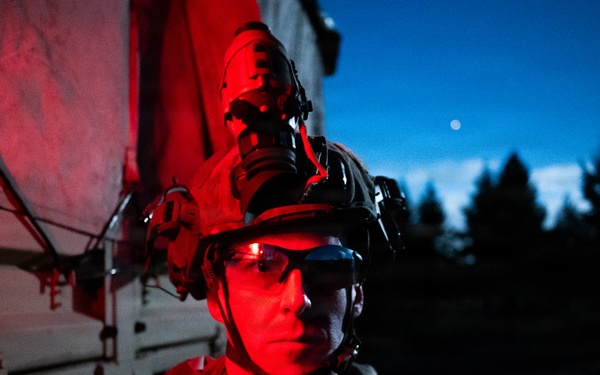 U.S. Soldiers conduct live fire exercise after dark