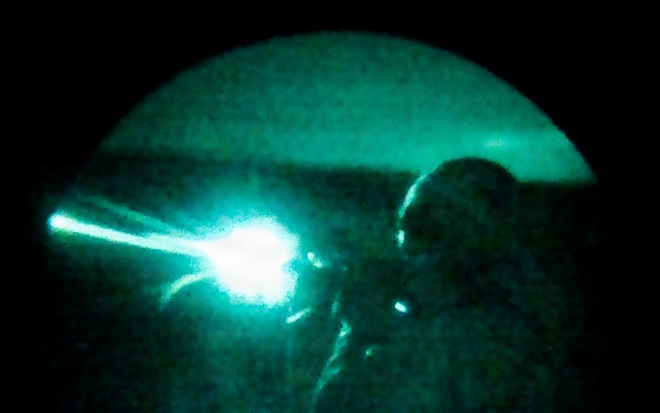 U.S. Soldiers conduct live fire exercise after dark