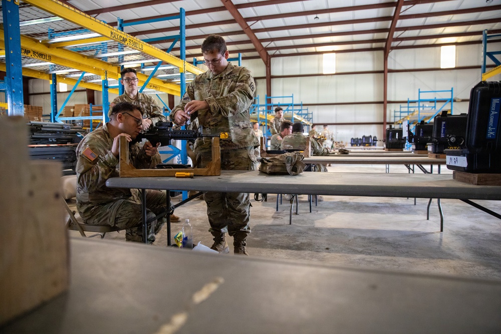 3-265 Air Defense Artillery Soldiers Receive Individual MILES Gear at JRTC