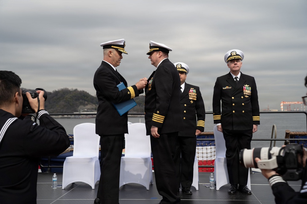 CAPTAIN STEPHEN J. HENZ RECIEVING LEGION OF MERIT AWARD