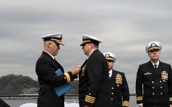 CAPTAIN STEPHEN J. HENZ RECIEVING LEGION OF MERIT AWARD