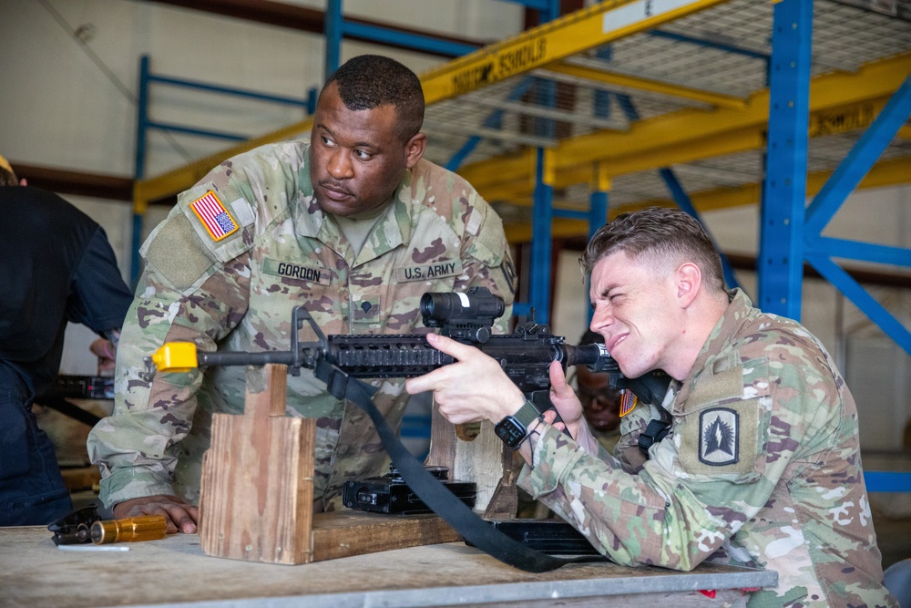 3-265 Air Defense Artillery Soldiers Receive Individual MILES Gear at JRTC